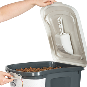 dog food container with scoop